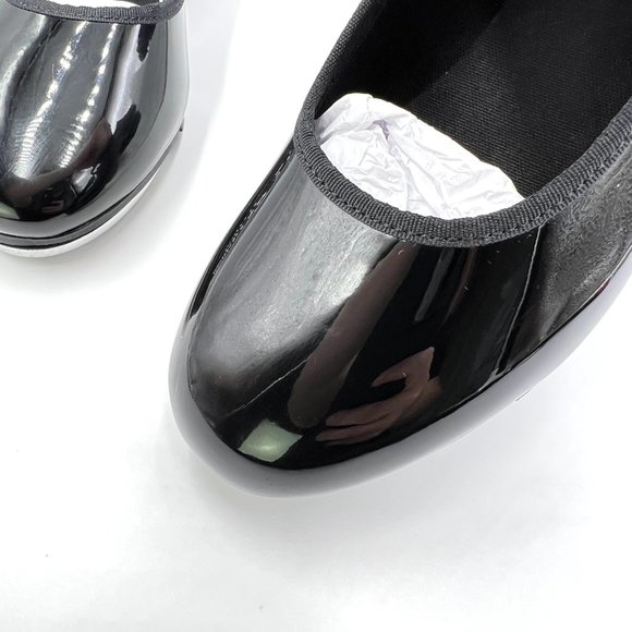 Capezio Womens Size 6 6M 3800 Mary‎ Jane Black Patent Buckled Dance Tap Shoes - Picture 5 of 14